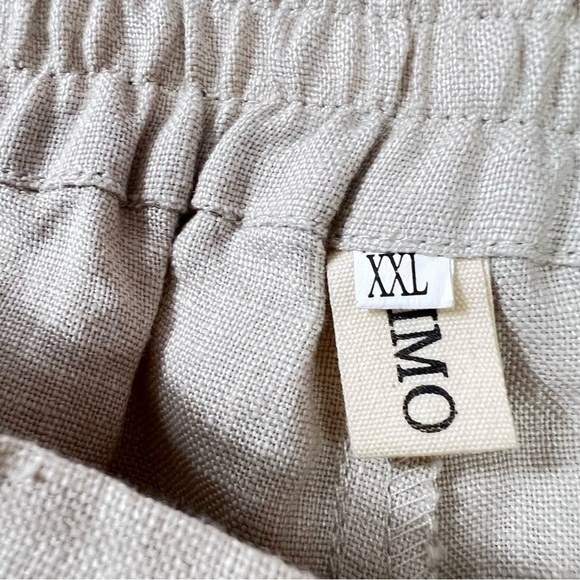 IXIMO Womens Pants Barrel Leg Linen XXL Lagenlook Coastal Beach Cream Athleisure - Picture 13 of 14